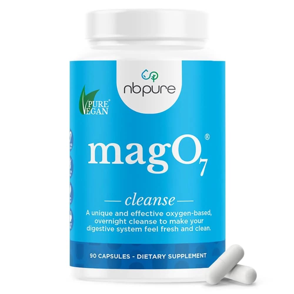 nbpure MagO7 Natural Colon Cleanse & Detox 90 Capsules | Gentle Overnight Relief for Constipation & Bloating - main product image