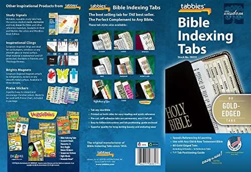 tabbies Gold-Edged Bible Indexing Tabs, Old & New Testament, 80 Tabs | Durable, Self-Adhesive, Classic Gold Finish thumbnail 7