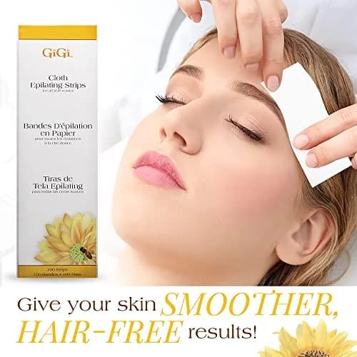 GiGi Wax Strips Non Woven for Hair Removal - Small Cloth Epilating Waxing Strips for Face and Bikini Line, 100 Strips - view 3