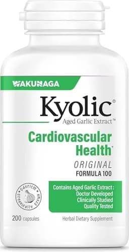 Kyolic Aged Garlic Extract Cardiovascular Health Formula 100, 200 Capsules | Supports Circulatory Function with 1200 mg Aged Garlic Extract Daily thumbnail 1
