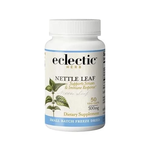 Eclectic Herb Raw Freeze-Dried Non-GMO Nettle Leaf | Supports Sinuses & Respiratory Wellness (50 Veg Caps) thumbnail 1