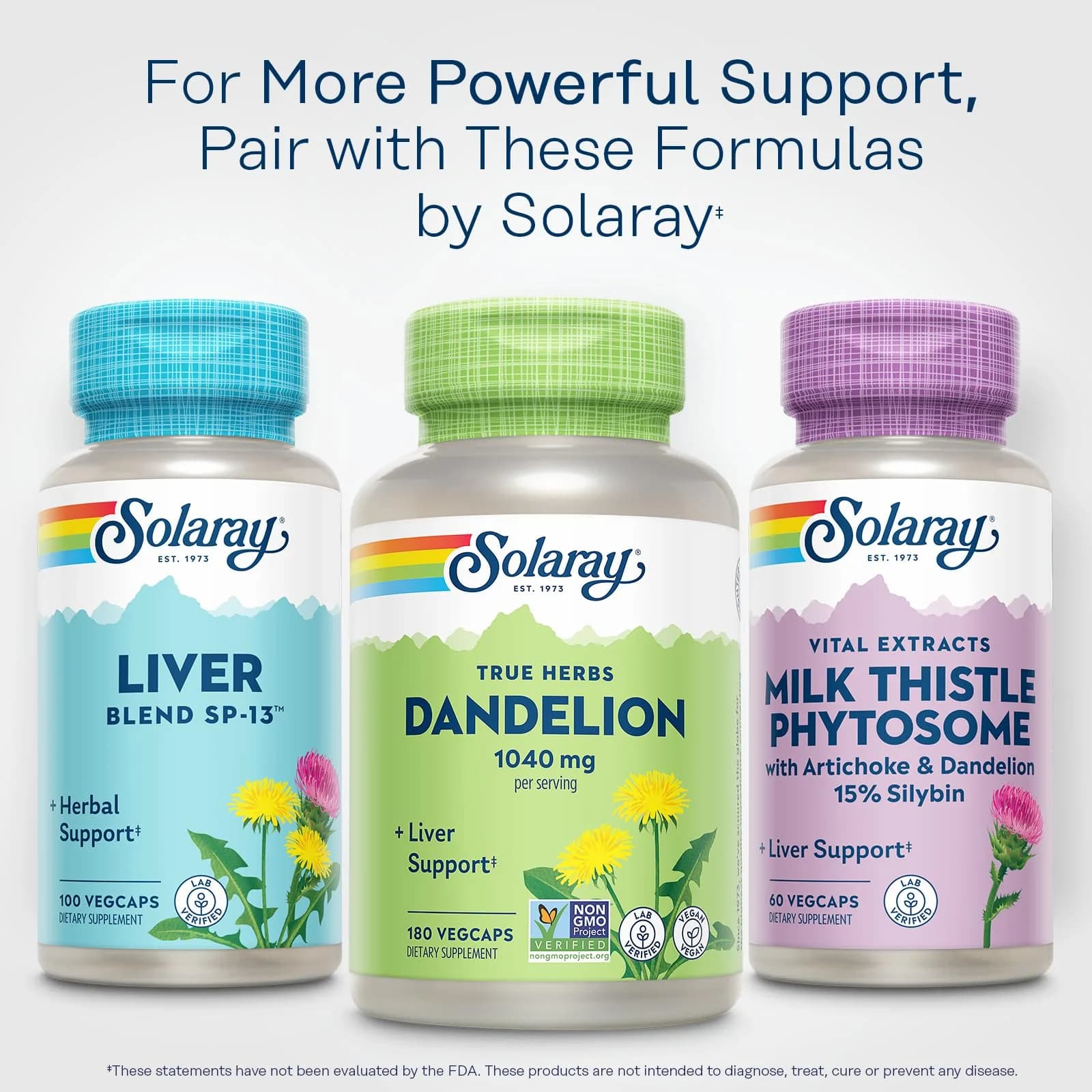 Solaray Dandelion Root 1040 mg (180 Count) | Liver, Kidney & Digestion Support | Non-GMO, Vegan - view 6