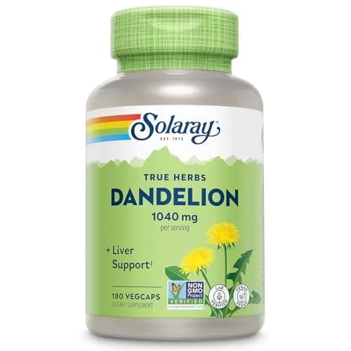 Solaray Dandelion Root 1040 mg (180 Count) | Liver, Kidney & Digestion Support | Non-GMO, Vegan thumbnail 1