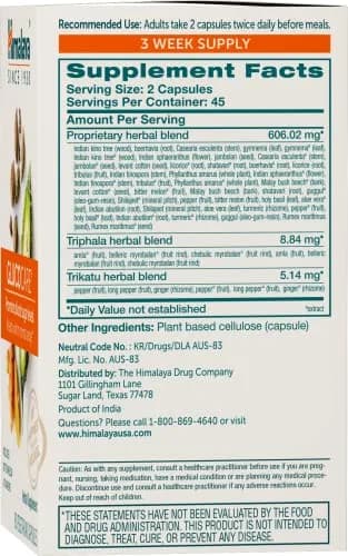 Himalaya GlucoCare Herbal Glucose Metabolism Supplement 90 Capsules | Supports Blood Sugar Levels Already Within Normal Range thumbnail 2
