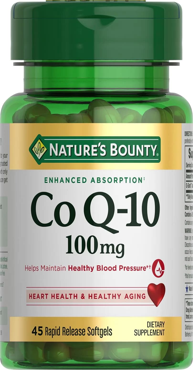 Nature's Bounty CoQ10 100mg for Heart Support | Supports Cardiovascular Wellness — Softgel