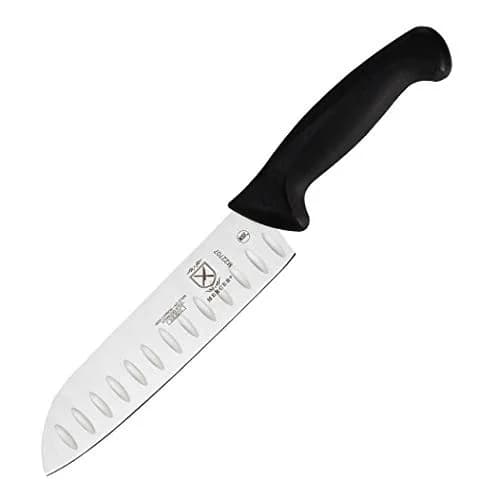 Mercer Culinary Millennia 7-Inch Granton Edge Santoku Knife | High-Carbon Japanese Steel thumbnail 1