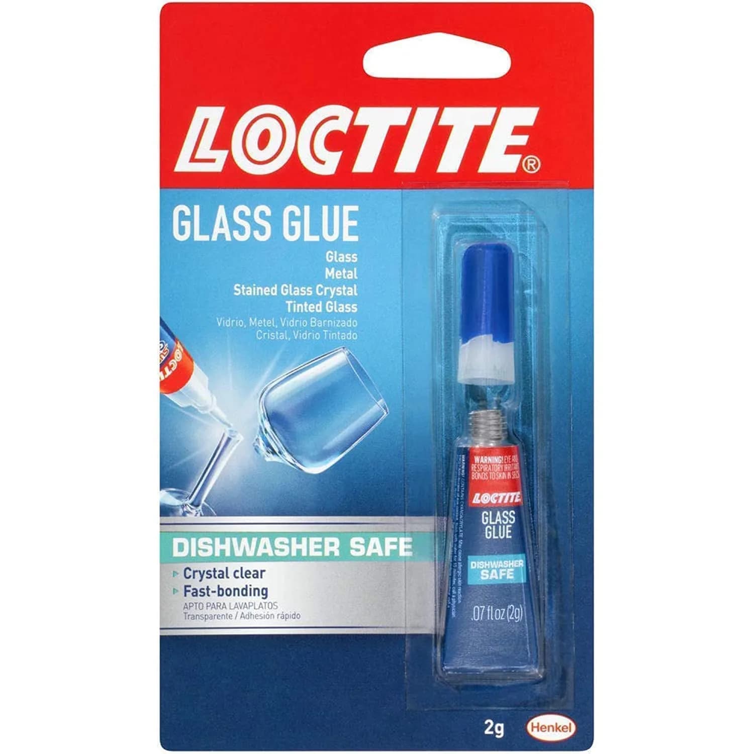 Loctite Glass Glue 0.07 Oz | Clear, Waterproof, Fast Bonding for Glass