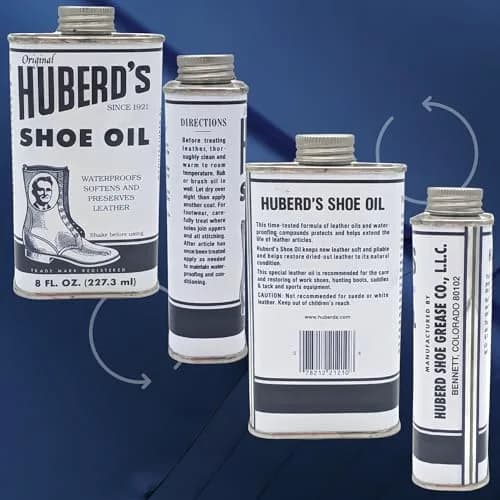 Huberd's Shoe Oil – Leather Conditioner & Waterproofer Since 1921 | Deep Leather Care & Waterproofing (8 oz) thumbnail 5