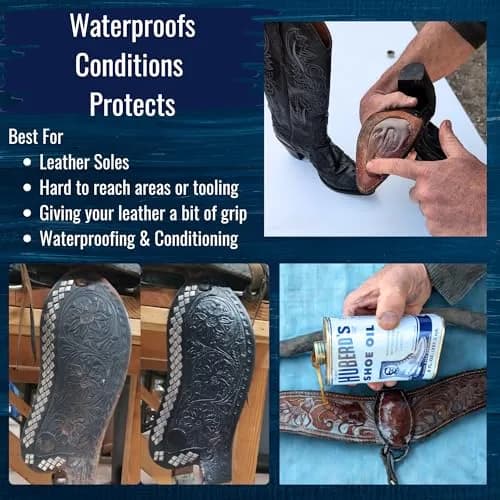 Huberd's Shoe Oil – Leather Conditioner & Waterproofer Since 1921 | Deep Leather Care & Waterproofing (8 oz) thumbnail 2