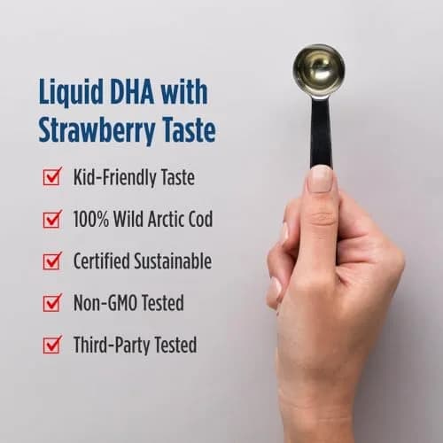 Nordic Naturals Children's DHA 530 mg Omega-3 Fish Oil Strawberry 4 oz | Supports Brain & Immune Development thumbnail 4