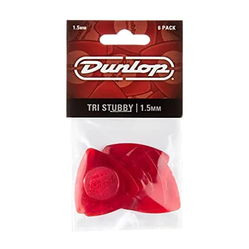 Jim Dunlop Tri Stubby Pick 1.50MM | Bright, Contoured Lexan Guitar Pick with Non-Slip Grip thumbnail 4
