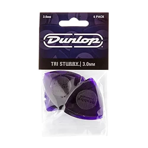 Jim Dunlop Tri Stubby 3.0mm Guitar Picks - 6 Pack | Bright, Contoured Lexan Picks for Powerful Attack thumbnail 4