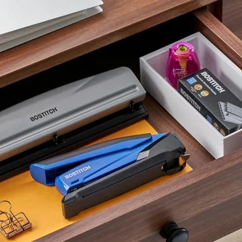 Bostitch Office Executive 3 in 1 Stapler Blue | One-Finger, 25 Sheet, Jam-Free thumbnail 9