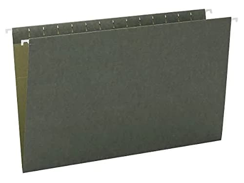 Smead Hanging File Folders, Legal Size, Standard Green, 25 per Box | 11 pt. Stock, 10% Recycled Content thumbnail 2