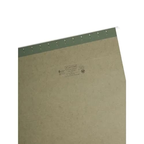 Smead Hanging File Folders, Legal Size, Standard Green, 25 per Box | 11 pt. Stock, 10% Recycled Content thumbnail 3