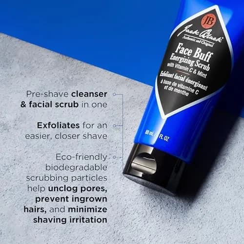 Jack Black Face Buff Energizing Scrub 3 Fl Oz | Exfoliating Mens Face Wash for Smooth Skin thumbnail 3