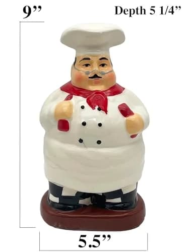 ACK Fat Chef Hand Painted Ceramic Utensil Jar | Modern Kitchen Decor & Storage (70-120 chars) thumbnail 5