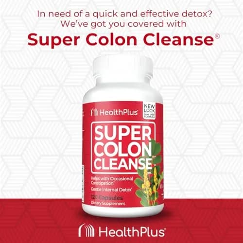 Health Plus Super Colon Cleanse 120 Capsules | Gentle Gut Cleanse Detox with Psyllium Husk & Probiotics thumbnail 5