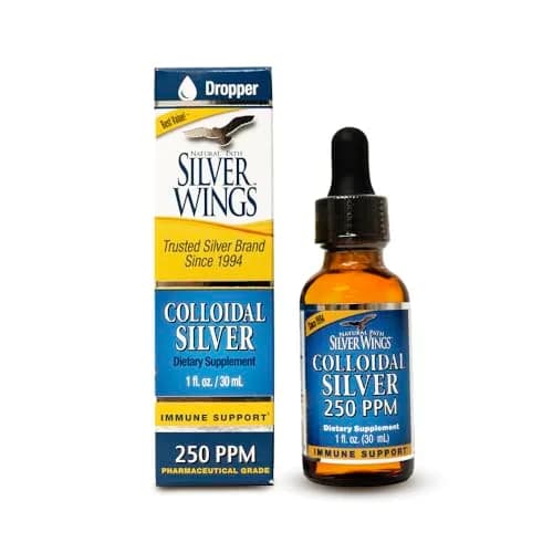 Natural Path Silver Wings Colloidal Silver Liquid 250ppm (1 fl oz) | Enhanced Immune Support thumbnail 1