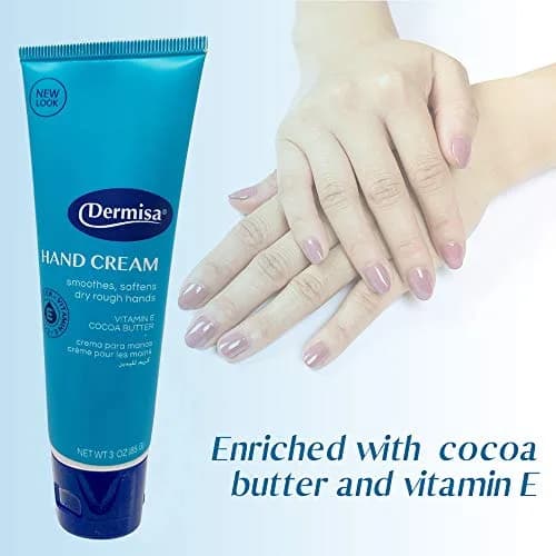 Dermisa Hand Cream with Cocoa Butter, Vitamin E & Collagen | Fast-Absorbing Moisturizer for Dry, Rough Hands - 3 Oz thumbnail 3
