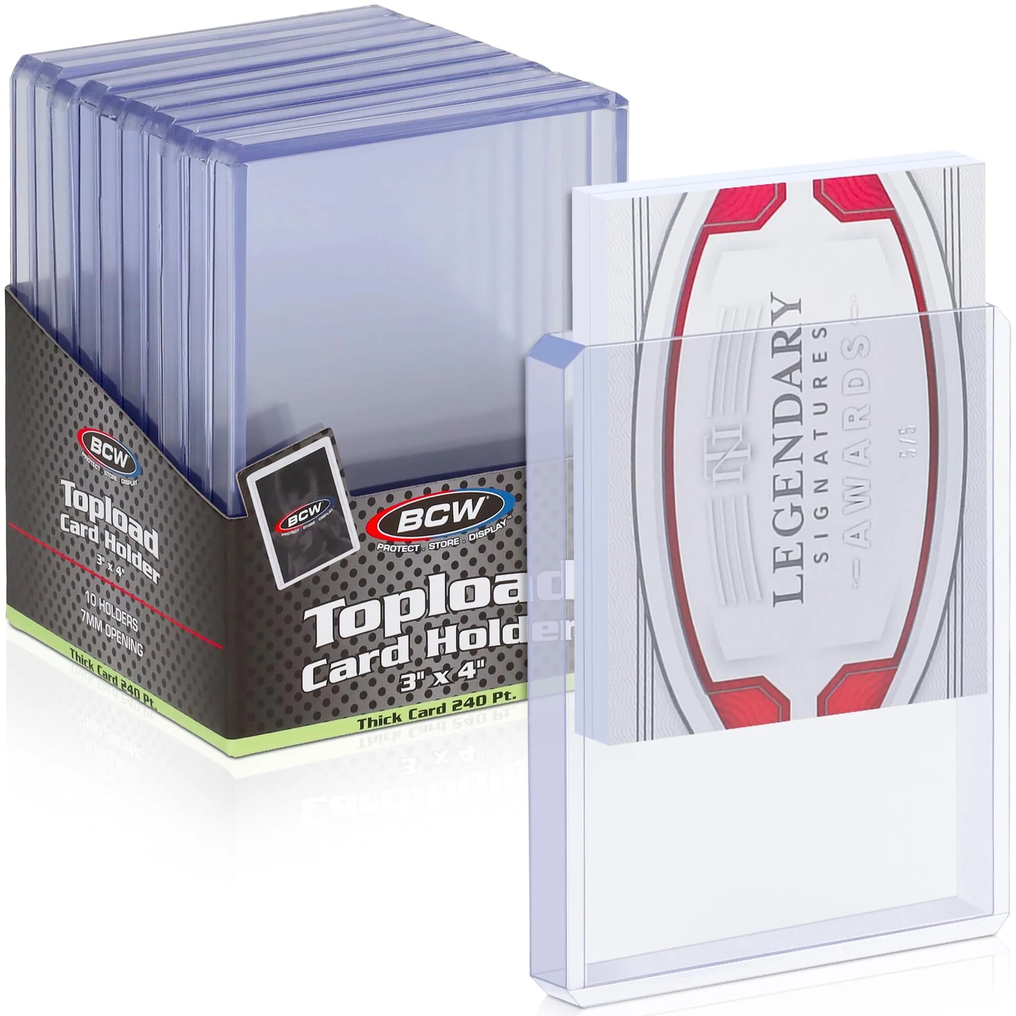 BCW 240 Pt Thick Card Topload Holders for Relic and Patch Cards | Protect & Display Thick Cards - main product image
