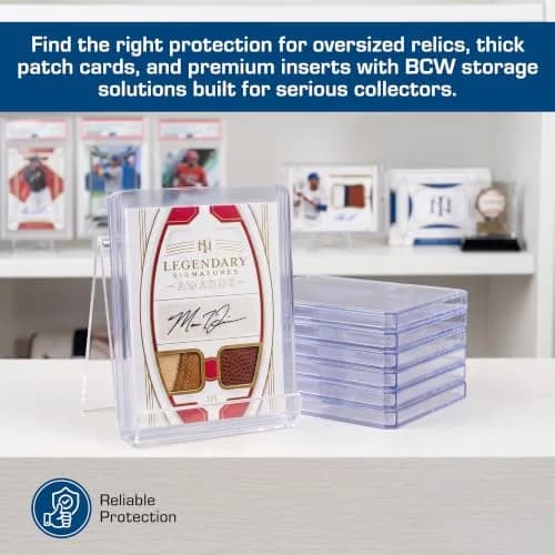 BCW 240 Pt Thick Card Topload Holders for Relic and Patch Cards | Protect & Display Thick Cards thumbnail 6