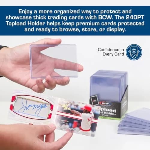 BCW 240 Pt Thick Card Topload Holders for Relic and Patch Cards | Protect & Display Thick Cards thumbnail 7
