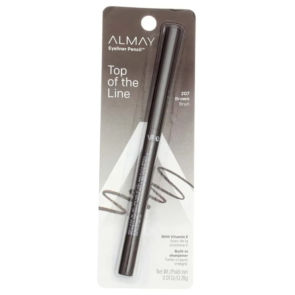 Almay All-Day Eyeliner Pencil, 207 Brown, 0.01 oz | Waterproof Matte Finish - main product image