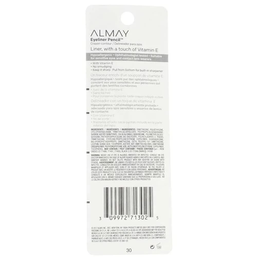 Almay All-Day Eyeliner Pencil, 207 Brown, 0.01 oz | Waterproof Matte Finish - view 2