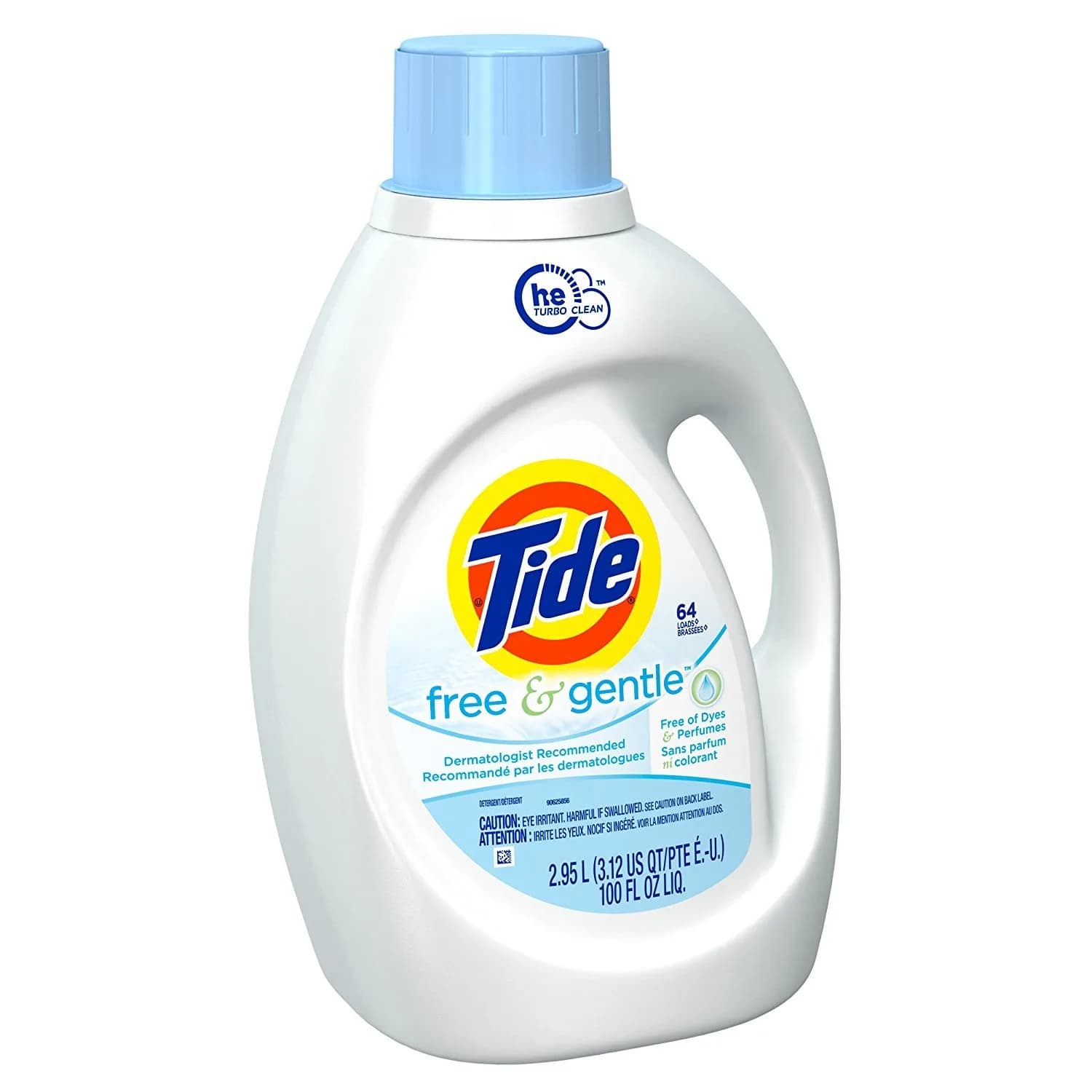 Tide Free and Gentle HE Liquid Laundry Detergent, 100 oz (2.96 L) | Hypoallergenic for Sensitive Skin - view 2