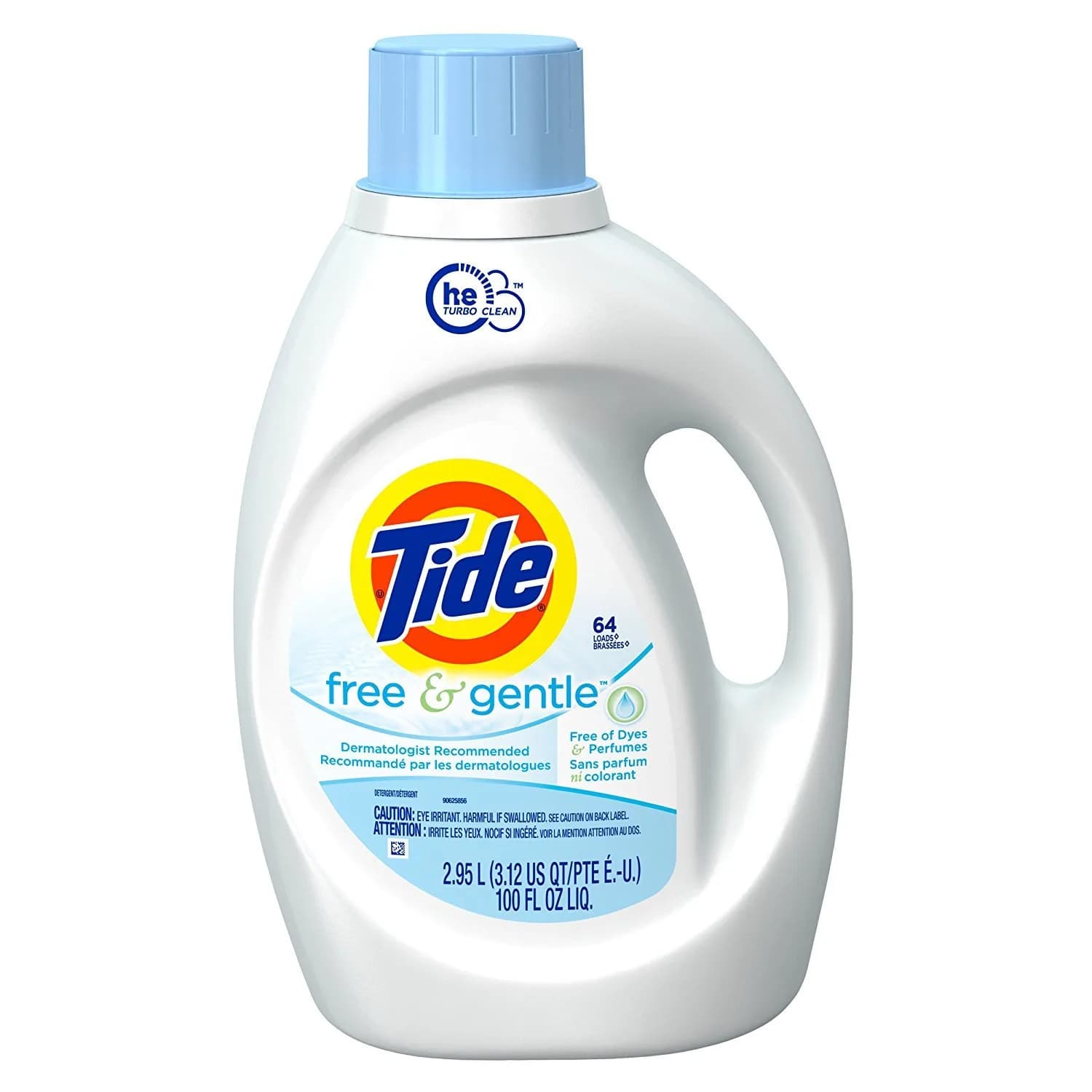 Tide Free and Gentle HE Liquid Laundry Detergent, 100 oz (2.96 L) | Hypoallergenic for Sensitive Skin - view 3