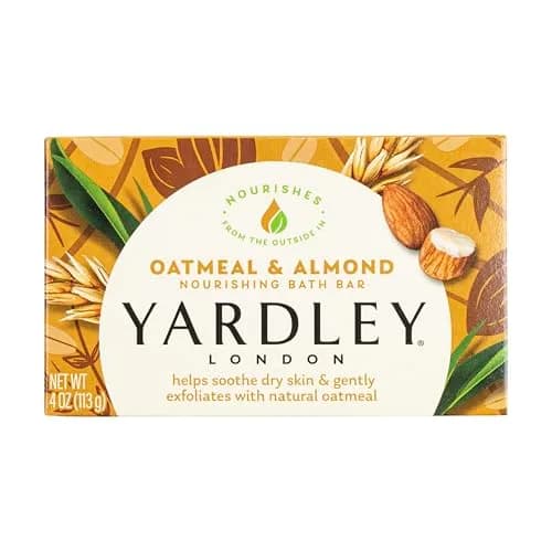 Yardley Oatmeal and Almond Bar Soap 113g (4 oz) | Moisturizing Cleanser for Dry Skin thumbnail 1