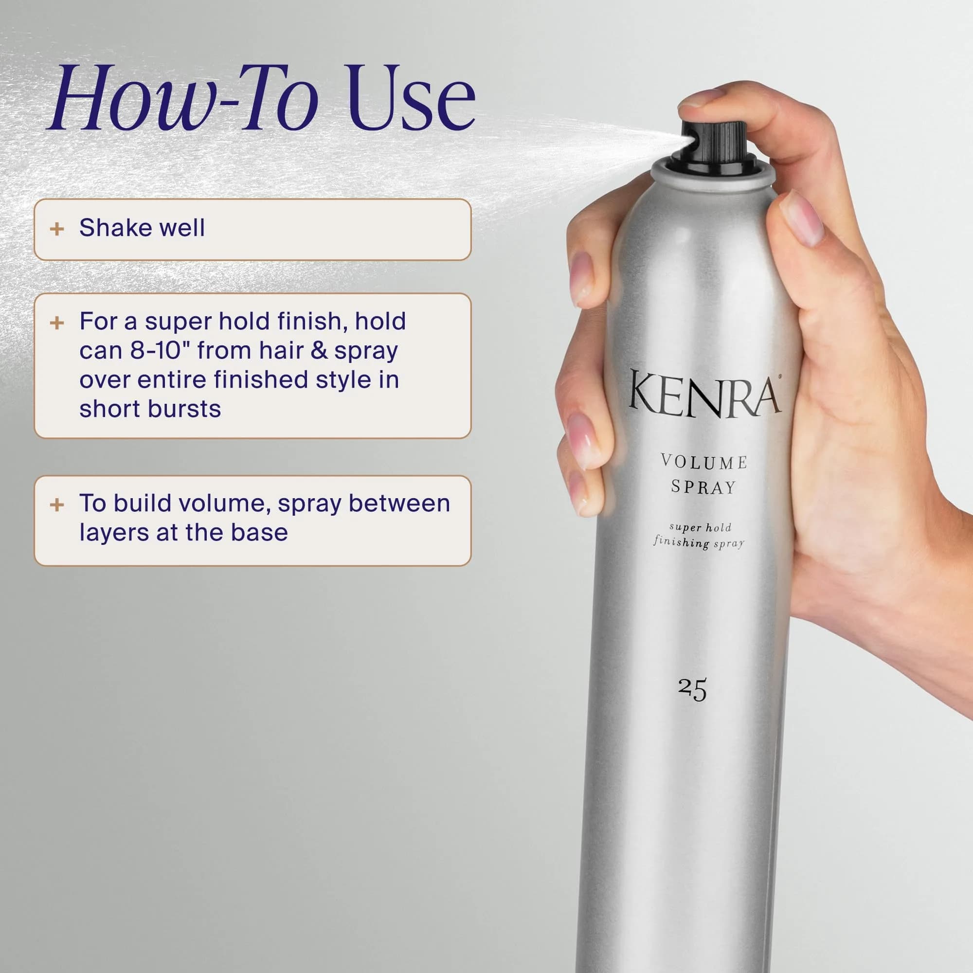 Kenra Professional Volume Spray 25 Super Hold Finishing Hairspray 473ml (16 Fl Oz) | Wind & Humidity Resistant - view 5