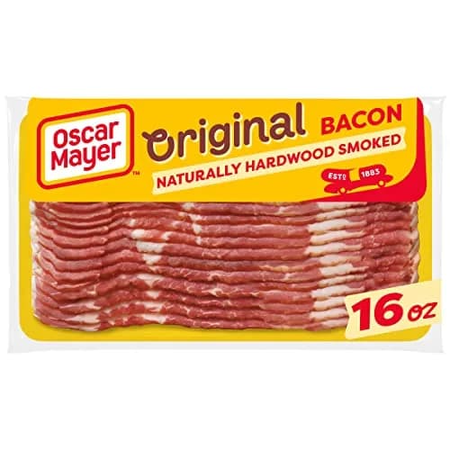 Oscar Mayer Naturally Hardwood Smoked Bacon 16 oz | Crispy, Hand-Trimmed Pork Slices thumbnail 1