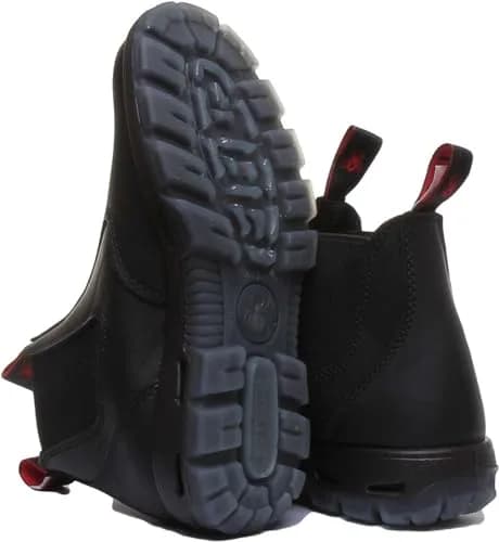 Redback Easy Escape Slip-On Soft Toe Black Work Boots 9.5 | Water-Resistant, Lightweight, Durable thumbnail 4