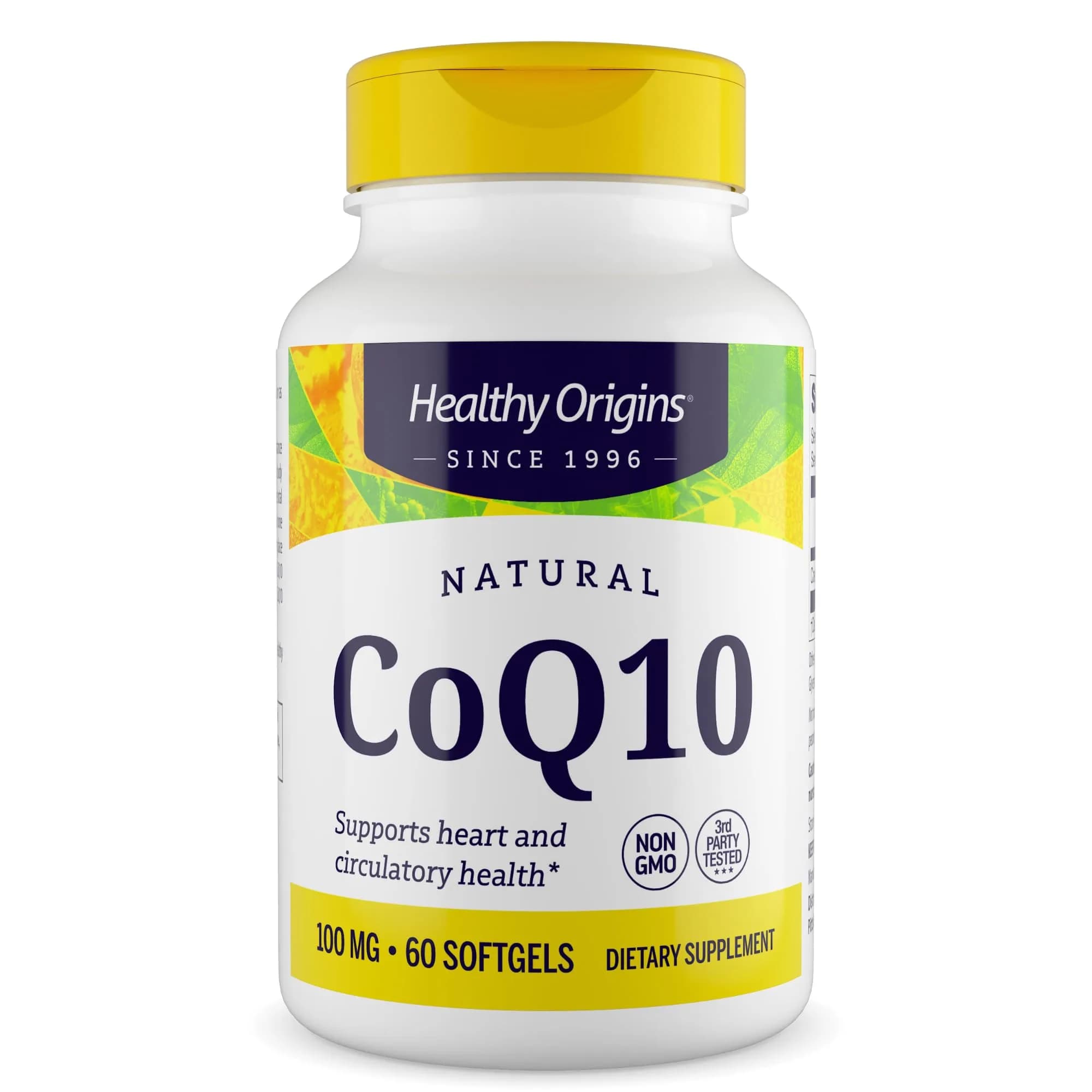 Healthy Origins CoQ10 100 mg Softgels 60 Count | Cellular Energy Production Support — Unflavored