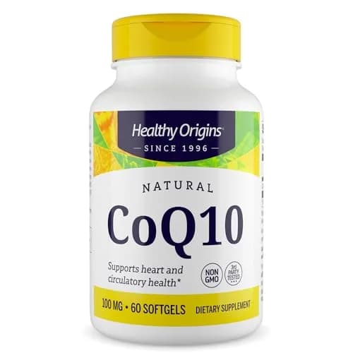 Healthy Origins CoQ10 100 mg Softgels 60 Count | Cellular Energy Production Support thumbnail 1