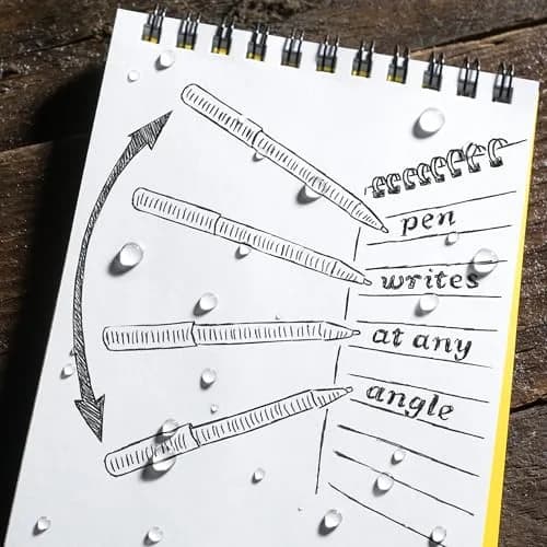 Rite in the Rain Black Metal Clicker Pen 12.7cm (5 in) | Writes on Wet Paper & Upside Down thumbnail 3