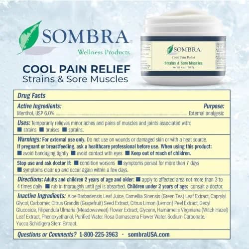 Sombra Cool Pain Relief Gel 4 oz | Targeted Cooling Relief for Sore Muscles & Sprains thumbnail 7