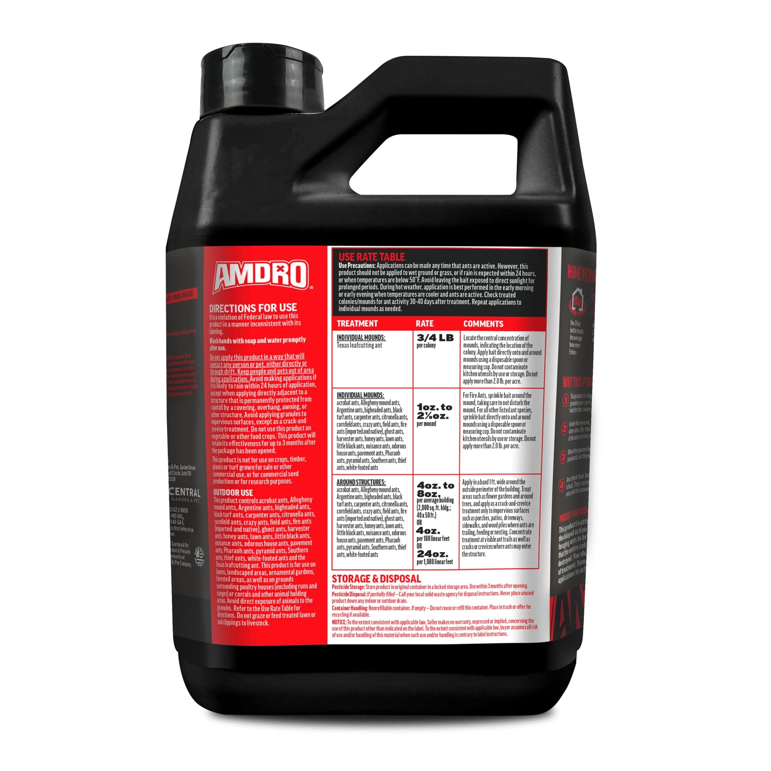 Amdro Ant Killer for Outdoor Home Perimeter Granules 24 Oz (680g) | Kills 25 Ant Species for 3 Months - view 2