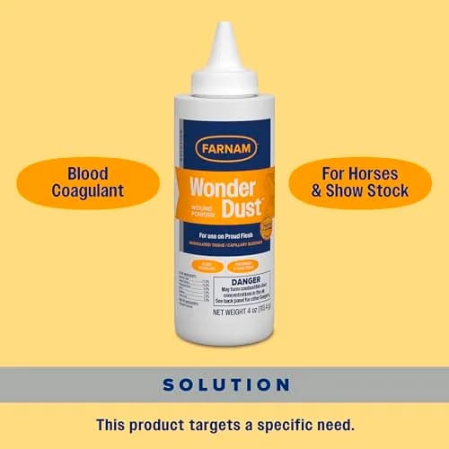 Farnam Wonder Dust Wound Powder 4 oz | Blood Coagulant for Horses & Livestock thumbnail 6