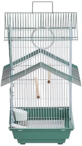 Prevue Pet Products Shanghai Parakeet Cage, Green, 34cm (13.5")L x 28cm (11")W x 56cm (22")H | Safe & Spacious Bird Habitat thumbnail 2