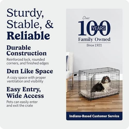 MidWest 30-Inch Double Door iCrate for Medium Breeds 21-40 lbs | Secure, Foldable & Durable thumbnail 5
