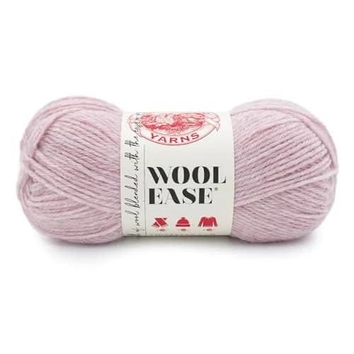 Lion Brand Yarn Wool-Ease Yarn Blush Heather Worsted-Weight 85g (3 oz) | Soft Acrylic Wool Blend for Knitting & Crochet thumbnail 1