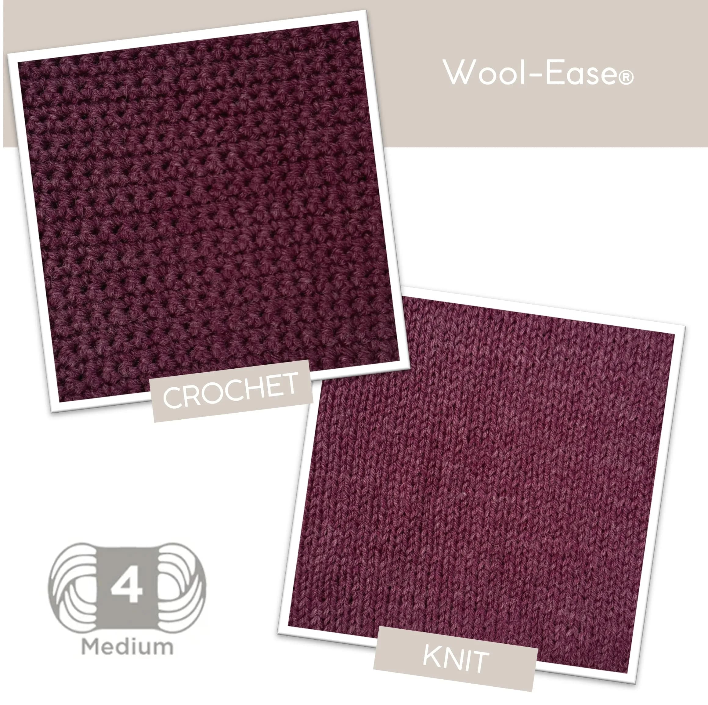 Lion Brand Yarn Wool-Ease Yarn Blush Heather Worsted-Weight 85g (3 oz) | Soft Acrylic Wool Blend for Knitting & Crochet - view 5