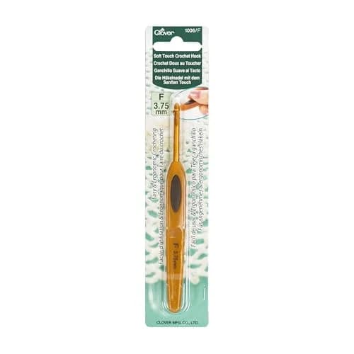 Clover Soft Touch Crochet Hook Size F 3.75mm | Ergonomic & Lightweight for Comfortable Crocheting thumbnail 1