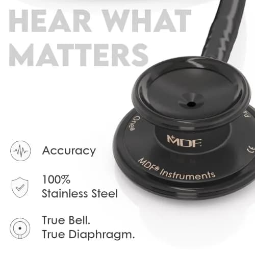 MDF Instruments MD One Stainless Steel Adult Stethoscope | 20+ Color Variations, Acoustic Clarity, Latex-Free thumbnail 5