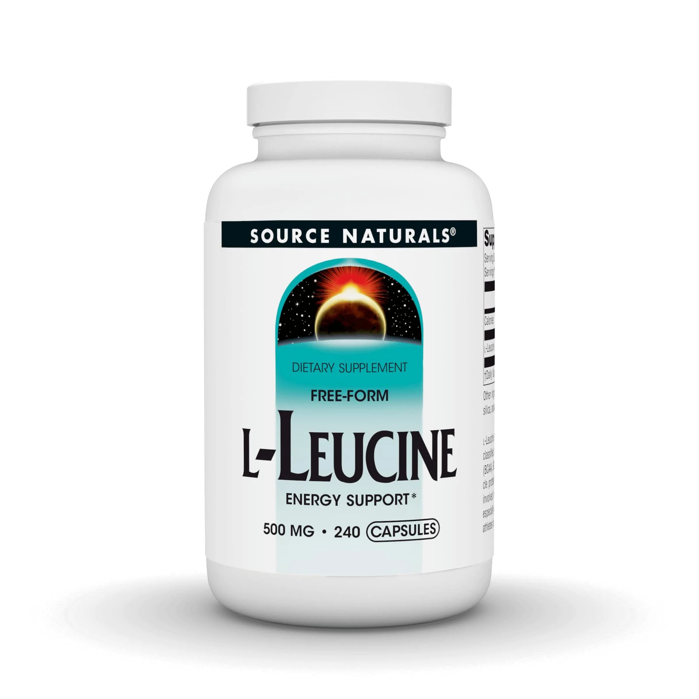 Source Naturals Free Form L-Leucine 500 mg | Essential Amino Acid for Muscle Support in India — No Color