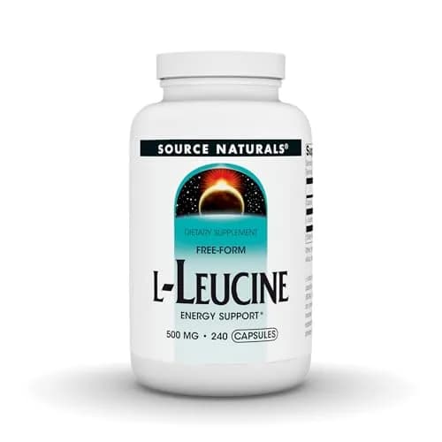 Source Naturals Free Form L-Leucine 500 mg | Essential Amino Acid for Muscle Support in India thumbnail 1