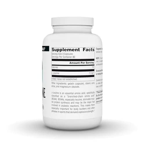 Source Naturals Free Form L-Leucine 500 mg | Essential Amino Acid for Muscle Support in India thumbnail 3